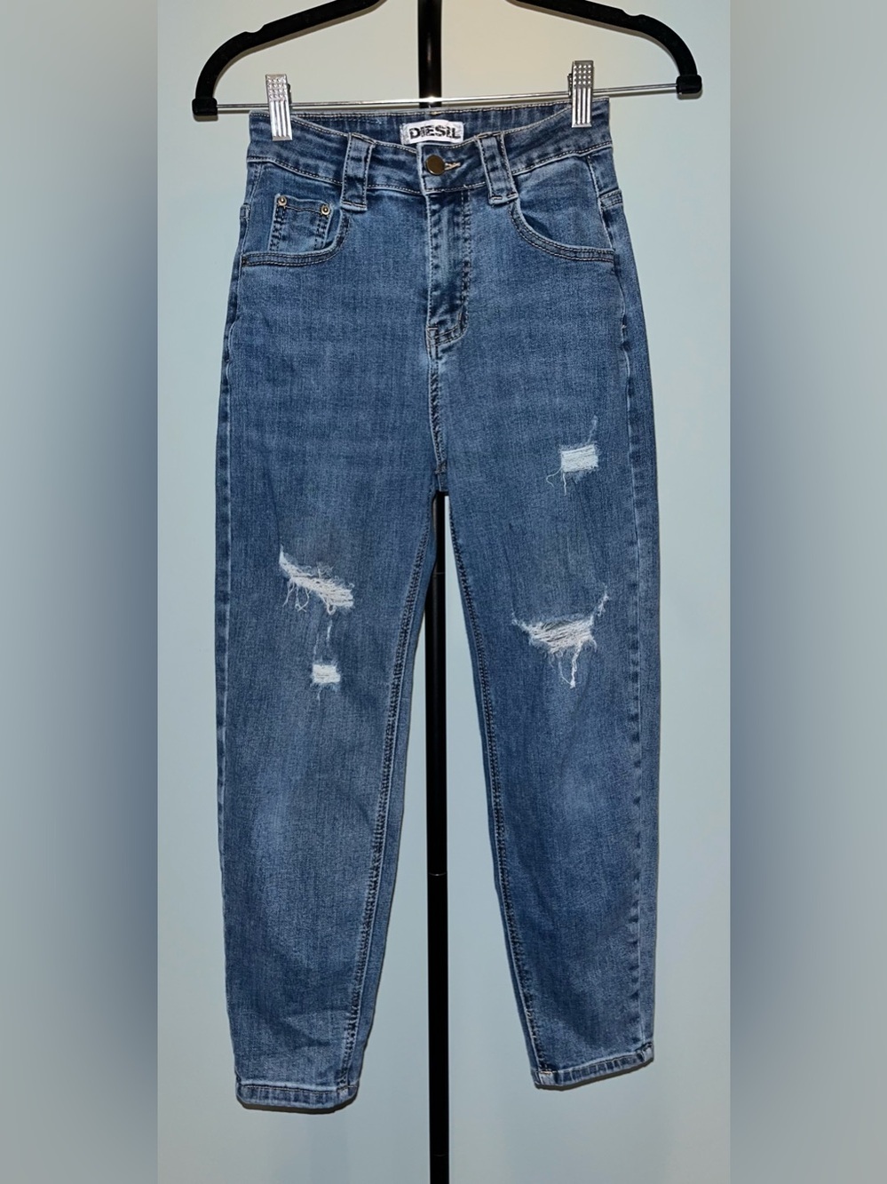 Diesel high waisted distressed jeans | size 24